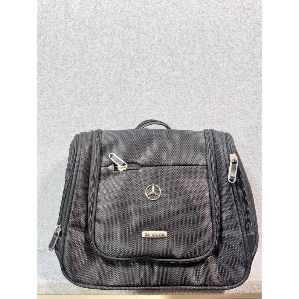 Samsonite Mercedes Benz Black Ballistic Nylon Hanging Toiletry Kit Travel Bag